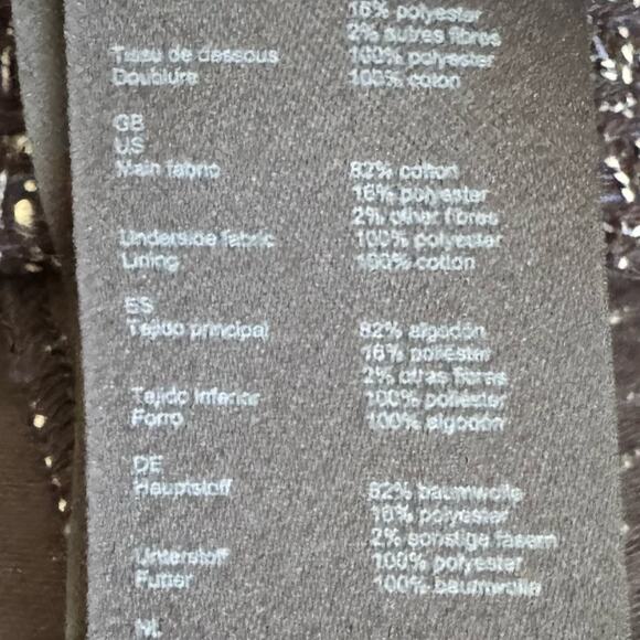 Maje Tweed Skort Skirt Shorts Navy Blue Size 40 Large EUC - Picture 8 of 10